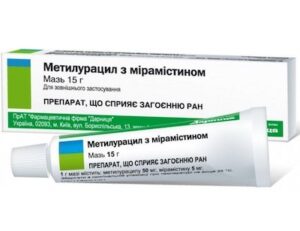 Methyluracil (methyluracilum) with miramistin ointment 15 g.