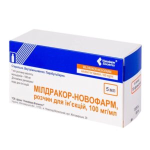 Mildracor-Novofarm (meldoniums) solution for injections 100 mg/ml. 5 ml. №10