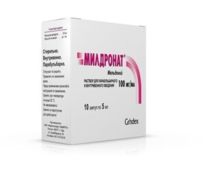 Mildronat (meldonium dihydrate) solution for injections ampoules 0.5 g. /5 ml. 5 ml. №10