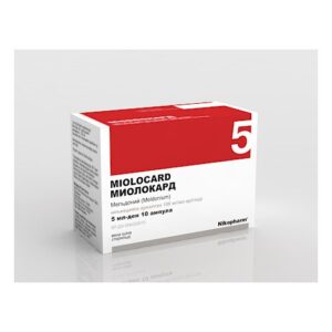 Miolocard (meldonium) solution for injections 100 mg/ml. 5 ml. ampoules №10