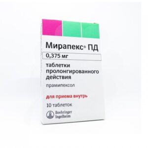 Mirapex PD (pramipexol) tablets with prolonged release 0.375 mg. №30