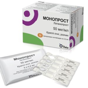 Monoprost (latanoprost) eye drops solution 50 mcg/ml. sachet №30