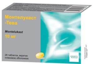 Montelucast-TEVA (montelukast sodium) coated tablets 10 mg. №28