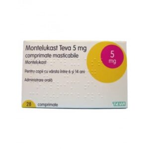 Montelucast-TEVA (montelukast sodium) chewing tablets 5 mg. №28