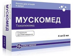 Muscomed (thiocolchicoside) solution for injections 4 mg/2 ml. 2 ml. ampoules № 6