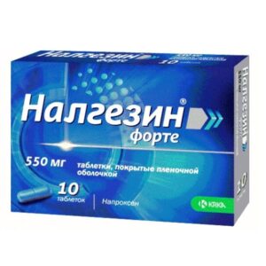 Nalgezin (naproxen sodium) forte coated tablets 550 mg. №10