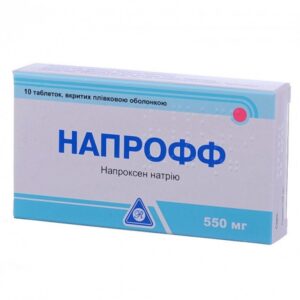 Naproff (naproxen) coated tablets 550 mg. №10