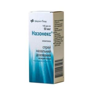 Nazonex (mometasone furoate) nasal spray 50 mcg. 140 doses