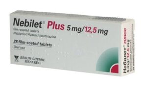 Nebilet Plus (nebivolol hydrochloride) coated tablets 5 mg/12.5 mg. №28