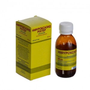 Nifuroxazid (nifuroxazide) oral suspension 220 mg/5 ml. 90 ml.