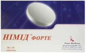 Nimid (nimesulide) forte tablets 100 mg. №100