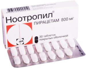 Nootropil (pyracetam) coated tablets 800 mg. №30