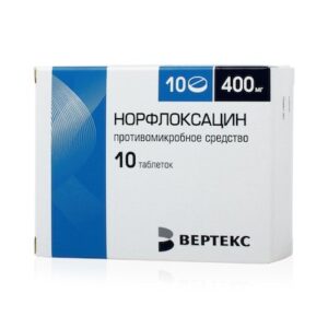 Norfloxacin (norfloxacin) coated tablets 0.4 №10