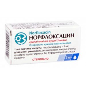 Norfloxacin (norfloxacin) eyes/Ears and Nose drops solution 0.3% 5 ml.