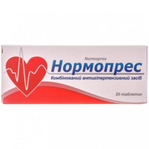 Normopres (captopril, hydrochlorothiazide) tablets №20