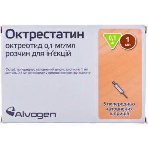 Octrestatin (octreotide) solution for injections 0.1 mg/ml. 1ml. syringe N5