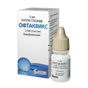 Oftacvix (levofloxacin) eye drops 5 mg/ml. 5 ml. vial №1