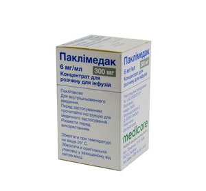 Paclimedak (paclitaxel) concentrate for infusions 6 mg/ml. 50 ml. (300 mg.) №1