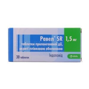 Ravel SR (indapamid) tablets of prolonged action 1.5 mg. №30