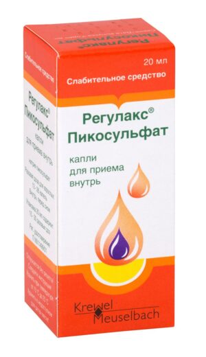 Regulax picosulphate (sodium picosulfate) oral drops 20 ml. vial