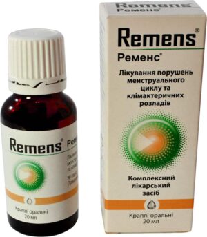 Remens (Cimicifuga D1, Sanguinaria D6) homeopathic oral drops 20 ml. vial