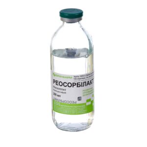 Reosorbilact (sodium lactate, sorbitol) solution for infusions 200 ml. vial