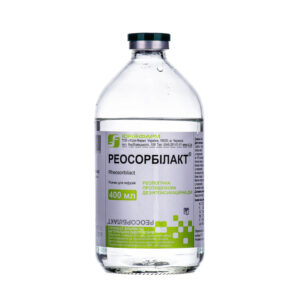 Reosorbilact (sodium lactate, sorbitol) solution for infusions 400 ml. vial