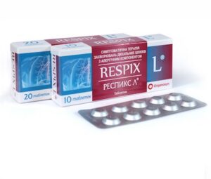 Respix L (ambroxol hydrochloride, loratadine) coated tablets №10