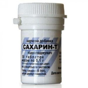 Saccharin-T tablets 0.1g. №50 vial