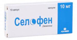 Selofen (zaleplon) capsules 0.01g. №10