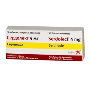 Serdolekt (sertindole) coated tablets 4 mg. №30