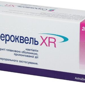 Serocvel XR (quetiapine) tablets with prolonged release 200 mg. №60