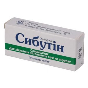 Sibutin (oxybutynin hydrochloride) tablets 5 mg. №30