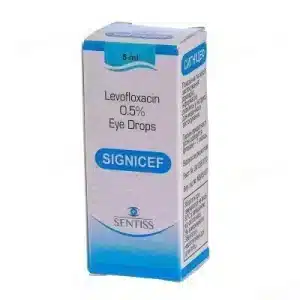 Signicef (levofloxacin) eye drops 0.5%, 5 ml. vial