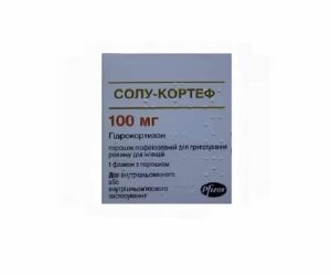 Solu-cortef (hydrocortisone) powder for solution for injection 100 mg. №1 vial