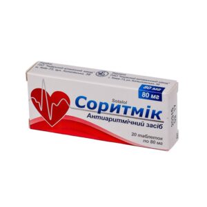 Soritmik (sotalol hydrochloride) tablets 0.08 g. №20