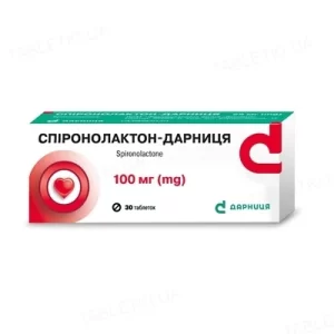 Spironolacton-Darnitsa (spironolactone) tablets 100 mg. №30