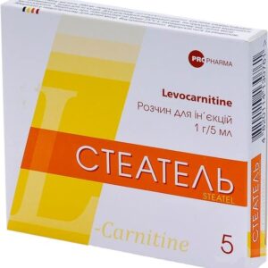 Steatel (levocarnitine) solution for injections 1 g/5 ml. ampoules 5 ml. №5