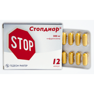 Stopdiar (nifuroxazide) hard capsules 200 mg. №12