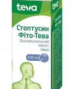 Stoptussin Fito-Teva (extracts of thyme, plantain) syrup 100 ml. vial