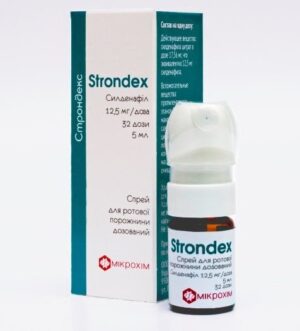 Strondex (sildenafil) oral spray 12.5 mg/dose 5 ml. (32 doses) vial