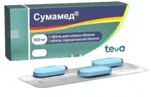 Sumamed (azithromycin) coated tablets 500 mg. №3