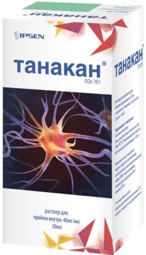 Tanakan (Ginkgo biloba) oral solution 40 mg/ml 30 ml. vial