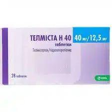 Telmista H 40 (telmisartan) tablets 40 mg/12.5 mg. №28