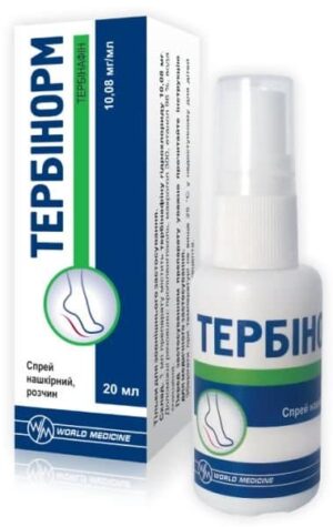 Terbinorm (terbinafine) spray 10.08 mg/ml. 20 ml. vial