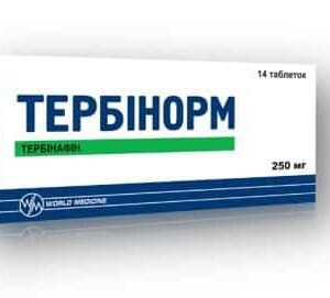 Terbinorm (terbinafine) tablets 250 mg. №14