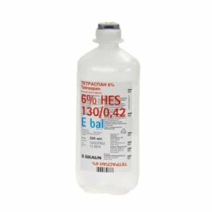 Tetraspan (poly (O-2-hydroxyethyl)) solution for infusions 6% 500 ml. vials №10