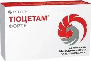 Thiocetam forte (piracetam, thiazoic acid) coated tablets №60