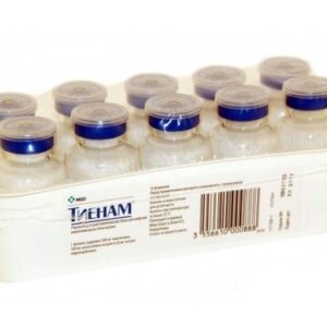 Thienam (imipenem, cilastatin sodium) powder for solution for infusion 500 mg. vials №10