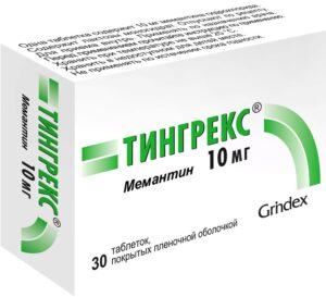 Tingrex (memantine) coated tablets 10 mg. №30